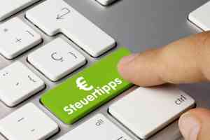 Taste mit Beschriftung Steuertipps